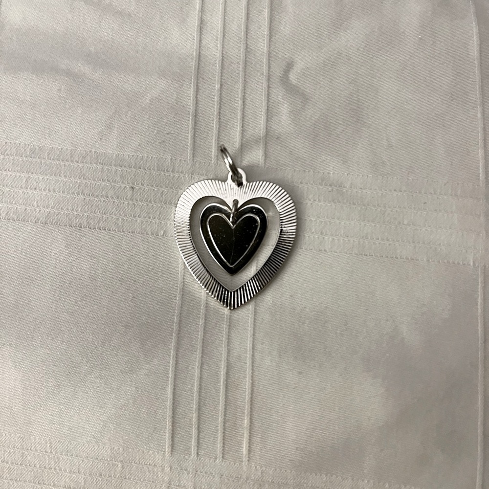 Double heart necklace charm